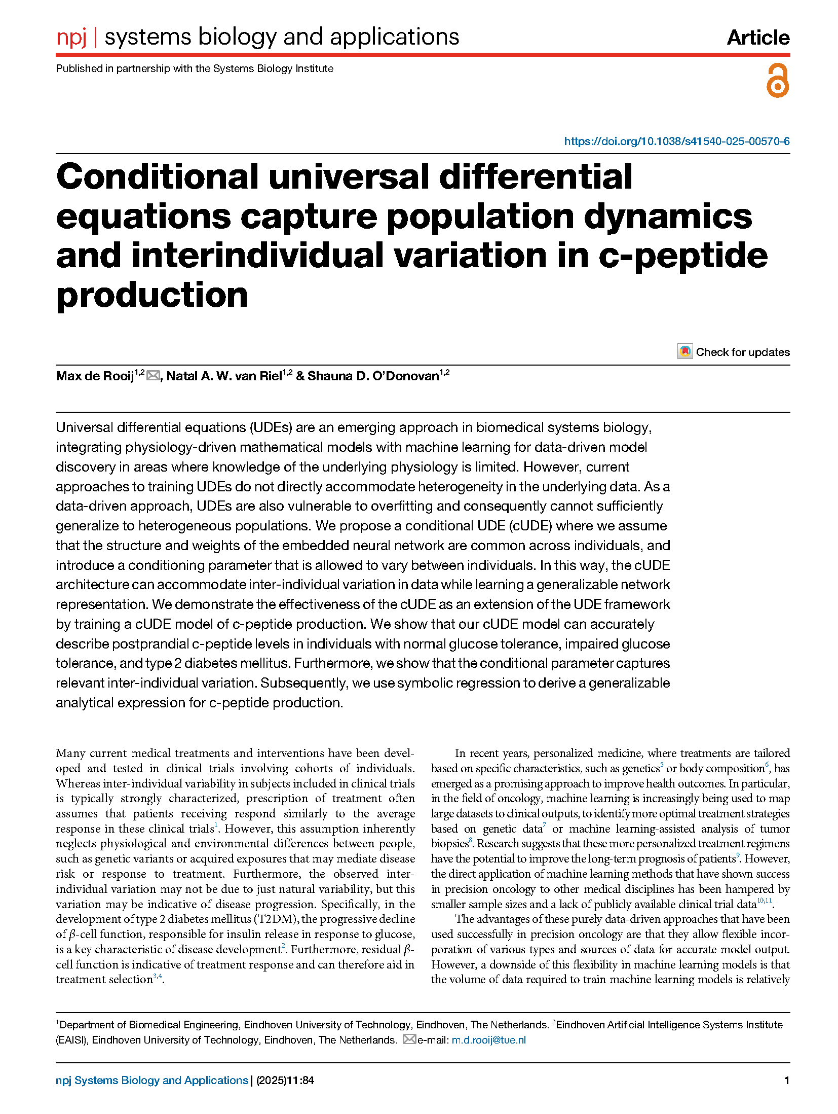 Conditional UDE paper cover